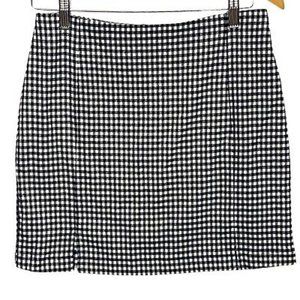 Eyeshadow New Black White Gingham Front Slits Pencil Mini Skirt Sz 00